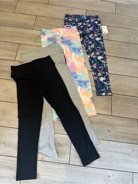 Kohl's SO brand Girls size 8 adaptive Leggings Set -4 pair brand new never worn